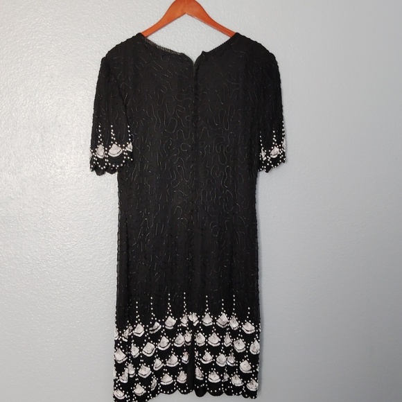 Lawrence Kazar Sequined Dress made in India size Large - Picture 5 of 12